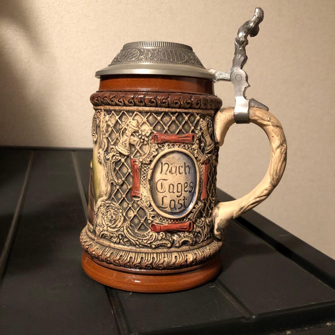 ドイツ製　蓋付き　ビアジョッキ