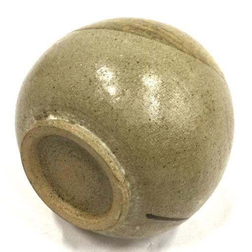 日展作家 日展会友 笠間焼 【中野晃嗣】 鉄絵 草文様 花瓶 花入れ 美品