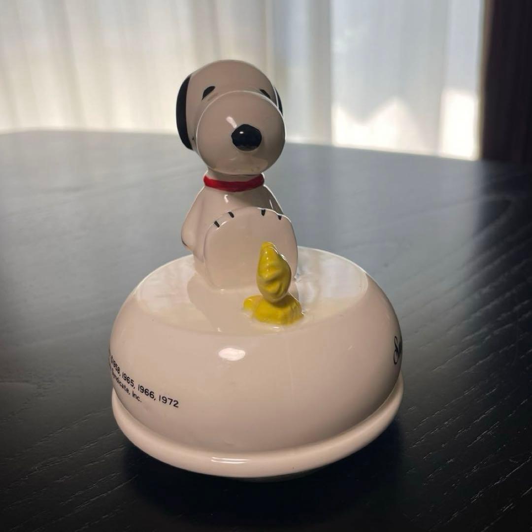 ヴィンテージ 陶器製　スヌーピー　オルゴール