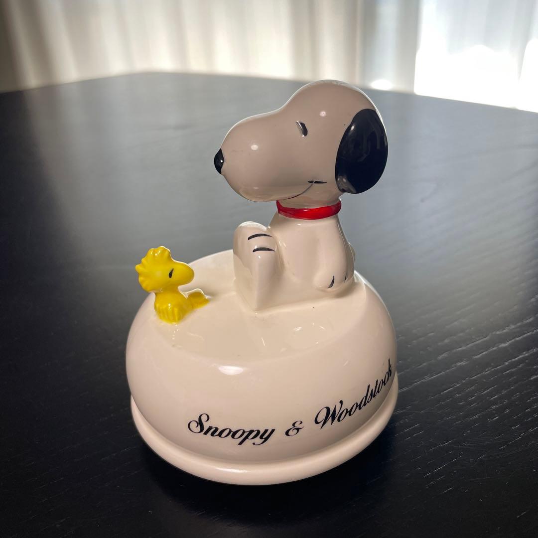 ヴィンテージ 陶器製　スヌーピー　オルゴール