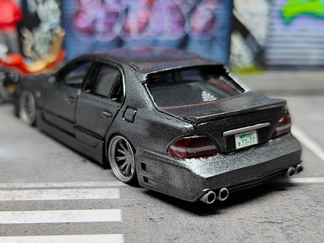 トミカ改造トヨタ セルシオ フルエアロ仕様 深リムホットウィール