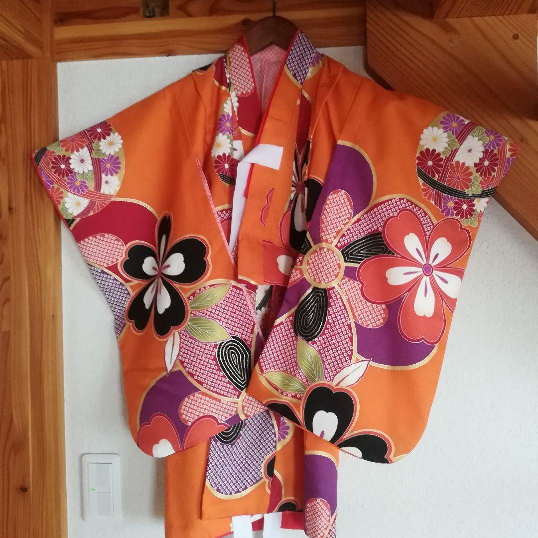 七五三　女の子　3歳　着物フルセット　レトロモダン