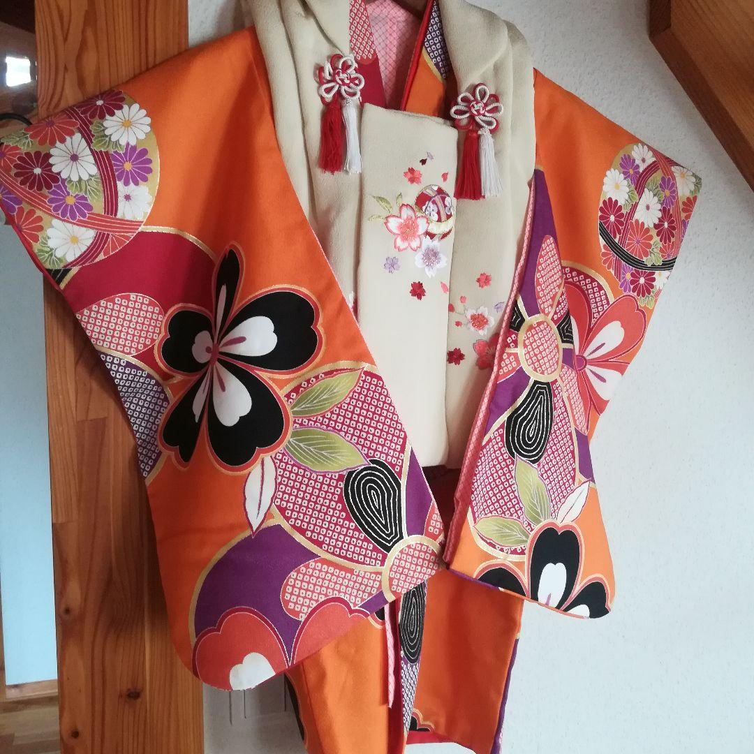 七五三　女の子　3歳　着物フルセット　レトロモダン