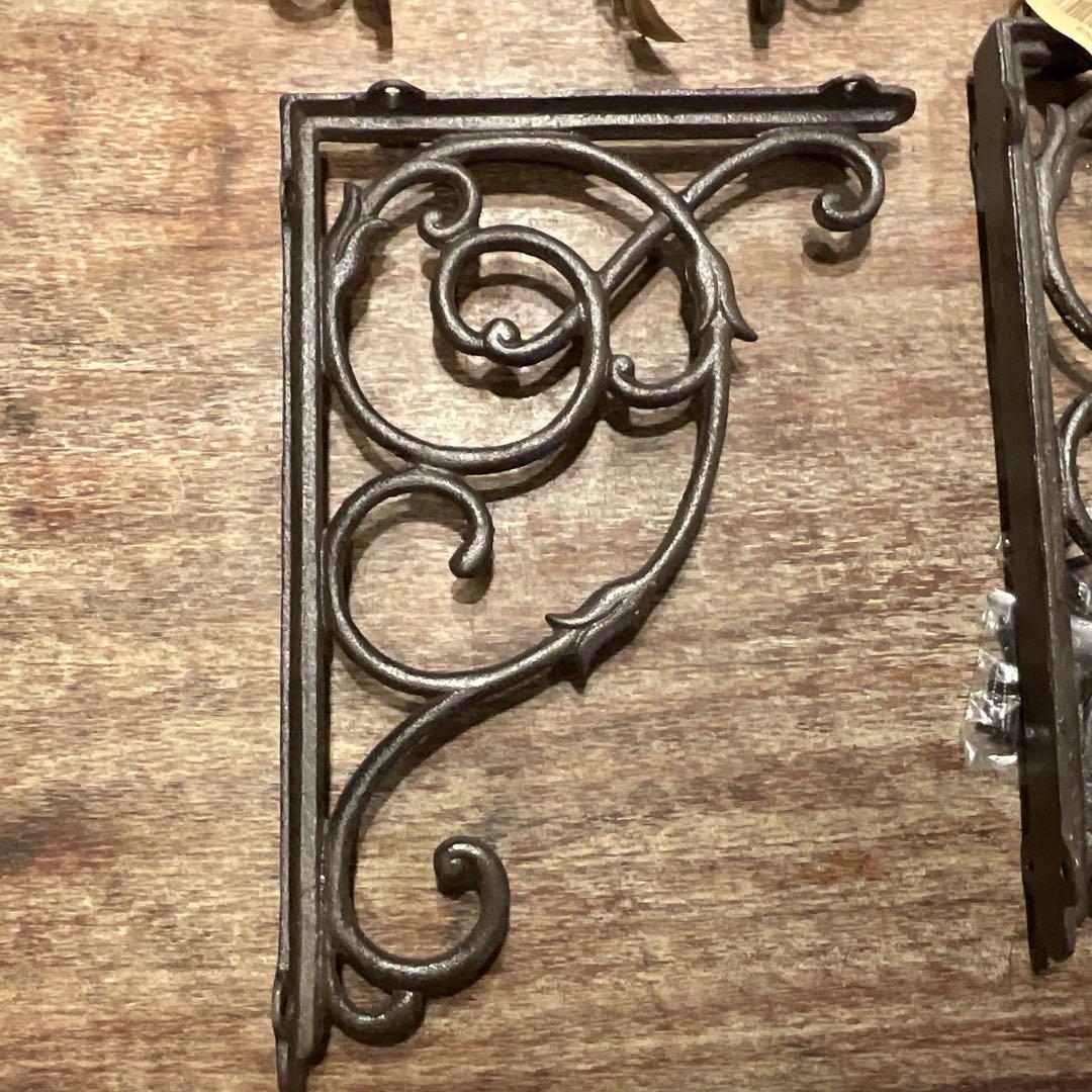 棚受け アイアン ブラケット 大 W40×D330×H220 オシャレ 6個