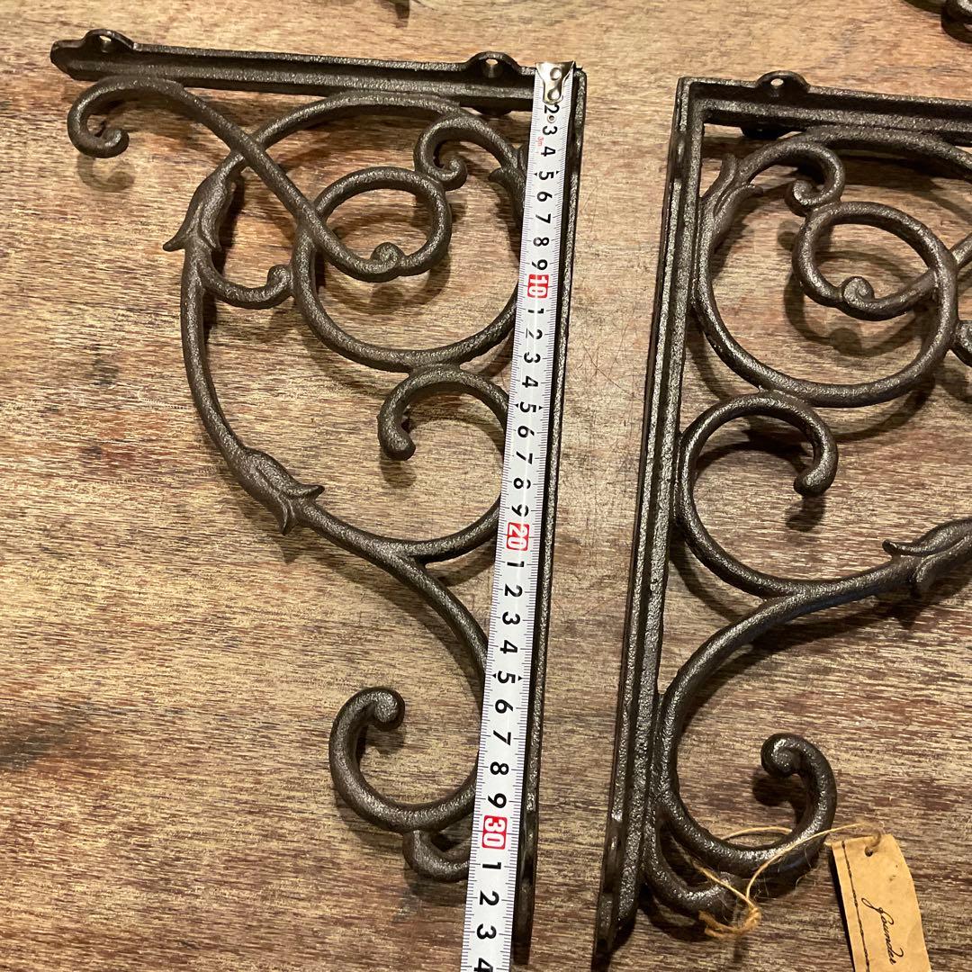 棚受け アイアン ブラケット 大 W40×D330×H220 オシャレ 6個