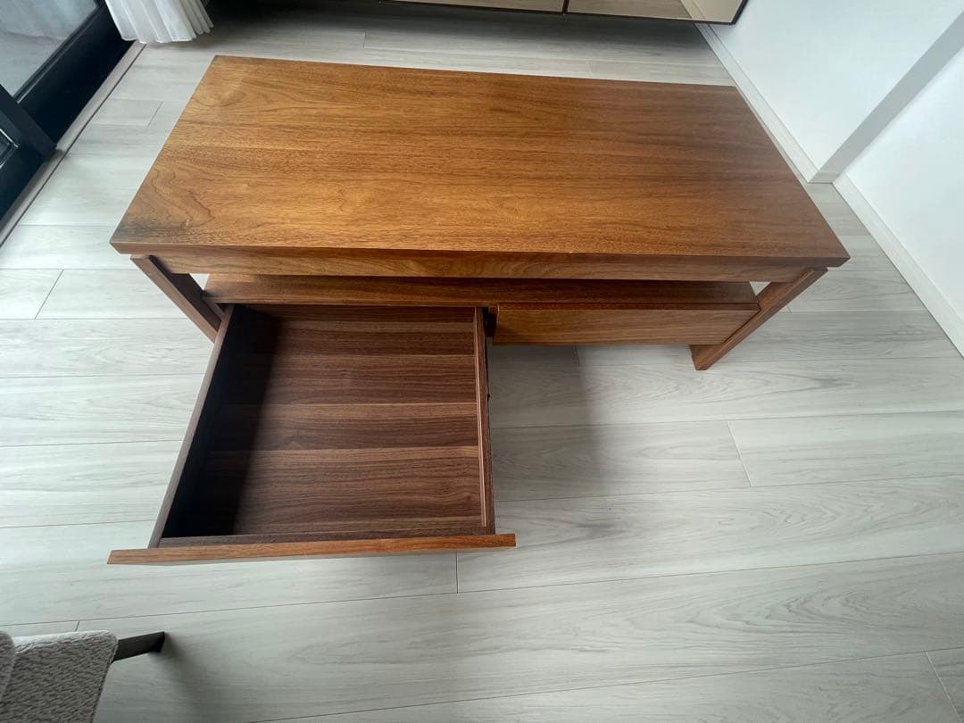 木製センターテーブル 引き出し2つ