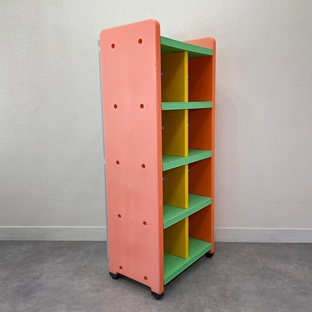 カラフルラック シェルフ シューズロッカー 収納 小物入れ レトロポップ