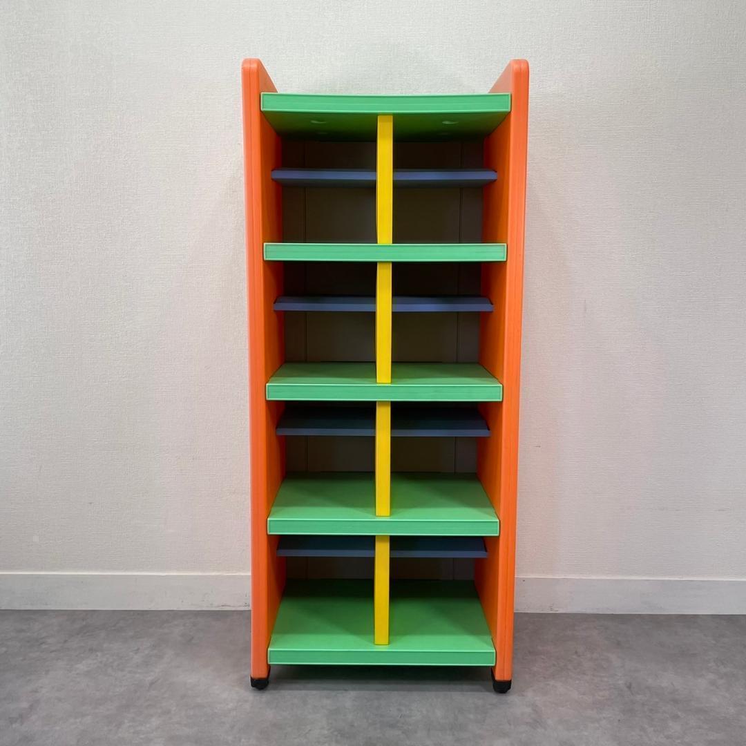 カラフルラック シェルフ シューズロッカー 収納 小物入れ レトロポップ