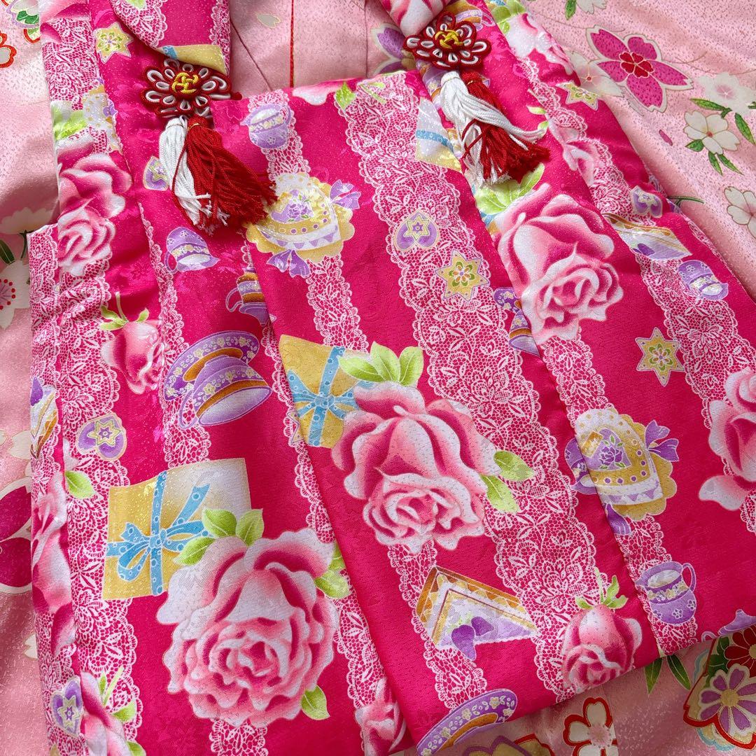 【pink feminine】七五三 3歳 　女の子　着物・襦袢・被布セット