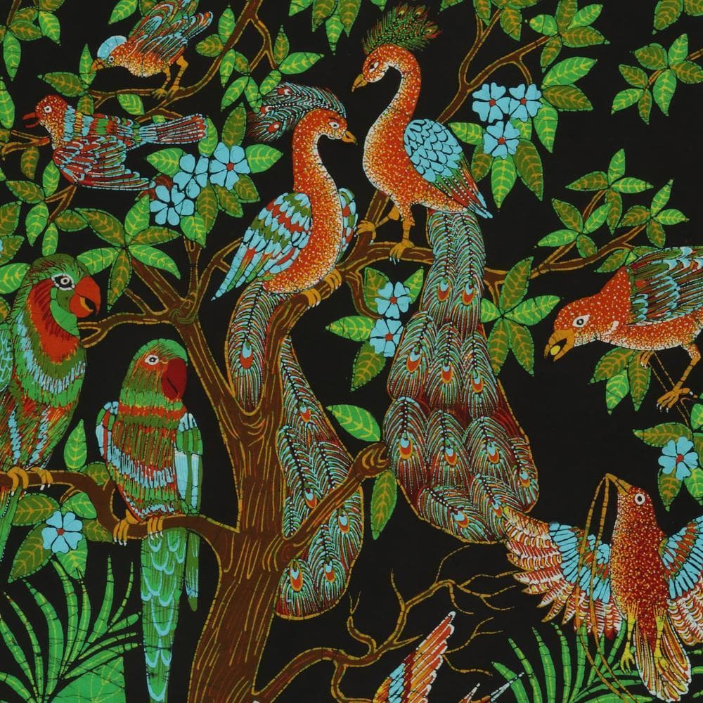 【Kao】手染め 横長 バティック・タペストリー 88cm ×161cm