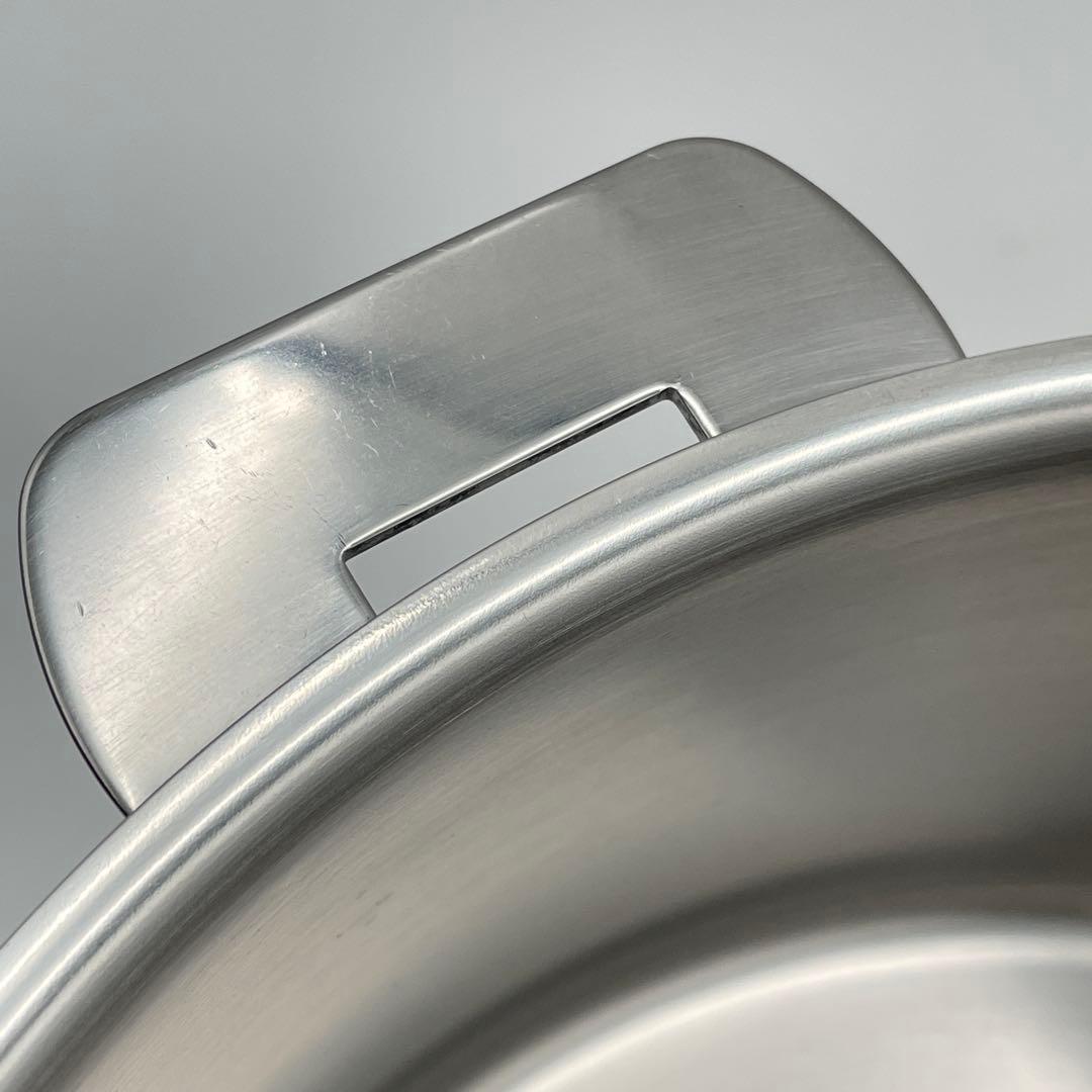 美品】CRISTEL Lシリーズ 深鍋 20cm ステンレス蓋付き IH対応