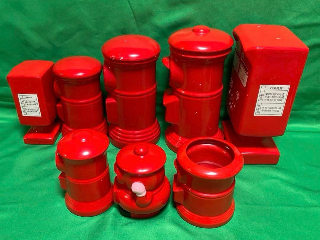 郵便ポスト 貯金箱セット 11個 陶器製