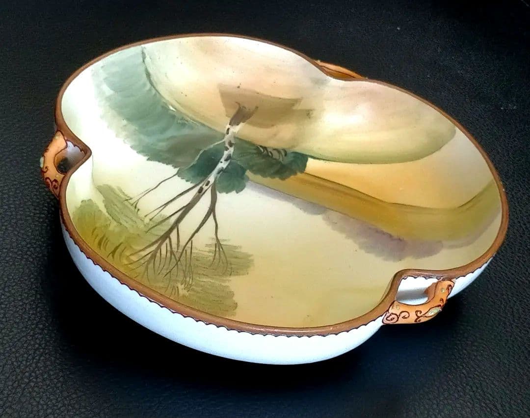 オールドノリタケ ジュール 盛り上風景絵 ボウル