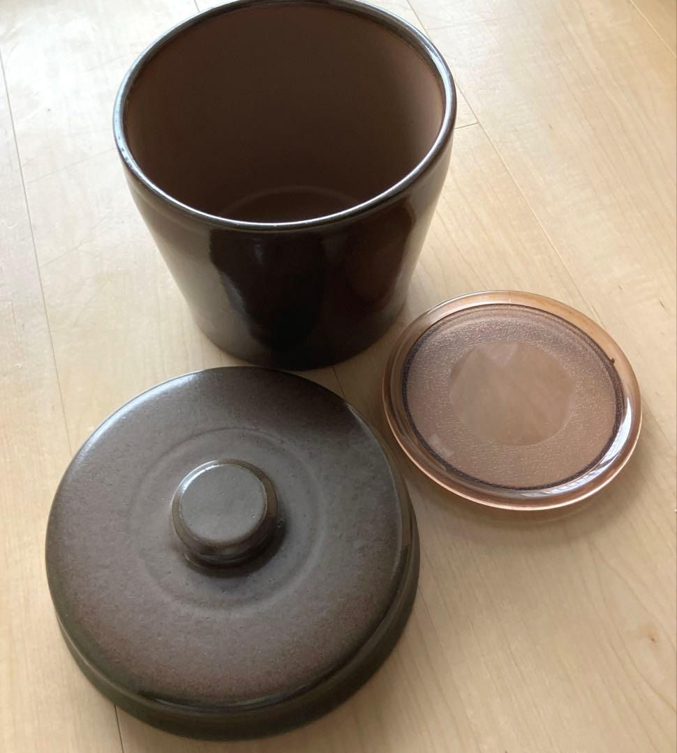 【✨漬け名人】(商標登録第4579022号) ☆陶器製 蓋付き菜漬器(さいしき)