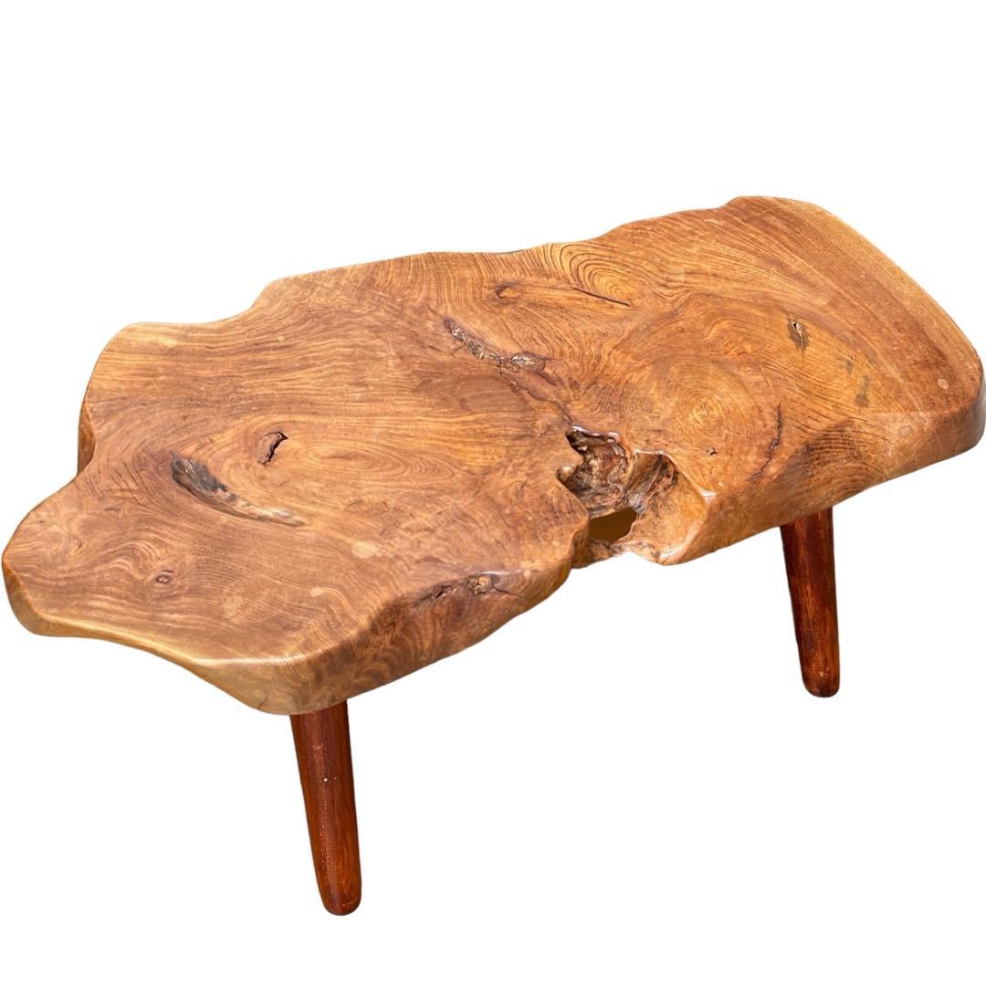 オールドチーク 総無垢 座卓 座敷机 一枚板テーブル 一点物