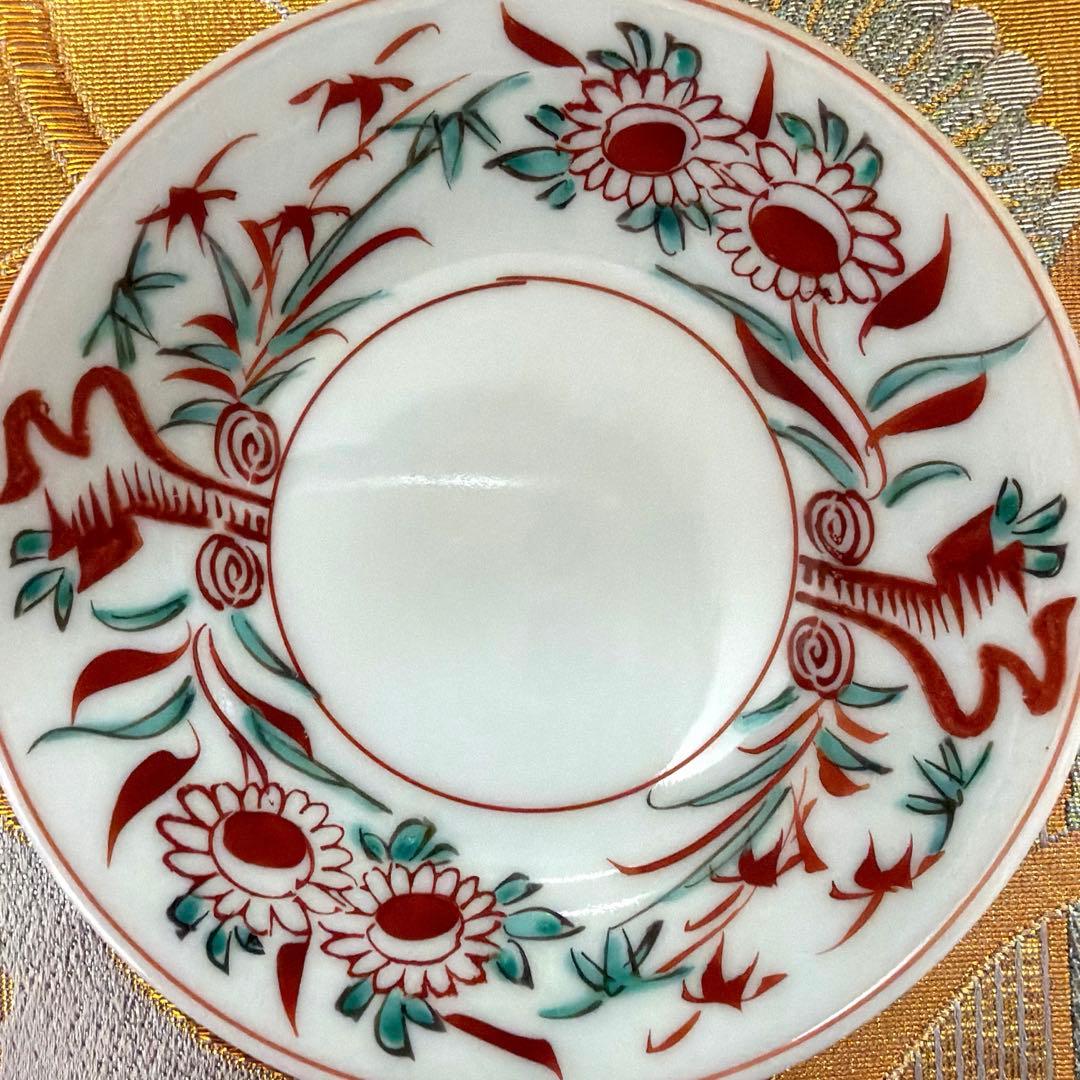 春　赤絵金彩小鉢　HOYAクリスタル亀甲つなぎ紋　No.5-3