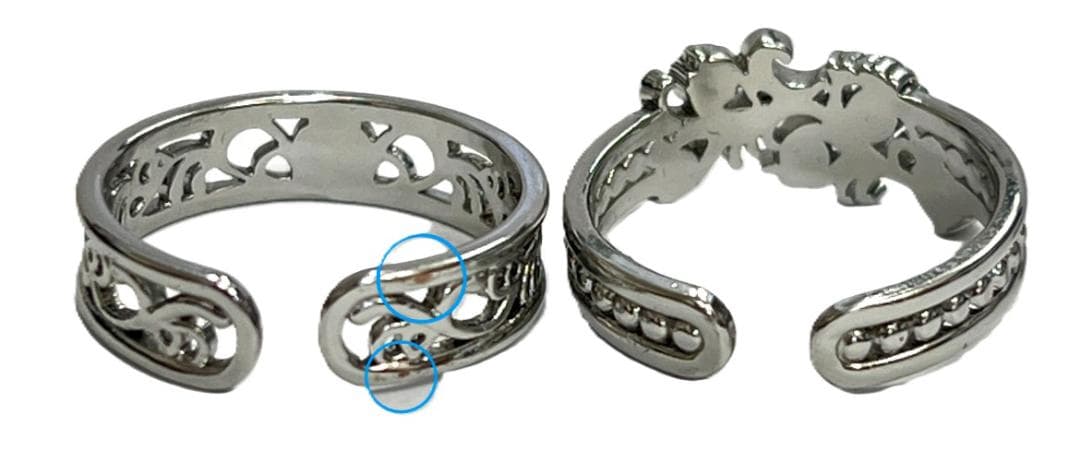 ブラックスター モクレン 2連リング 外箱 カード 中古美品！(35085)