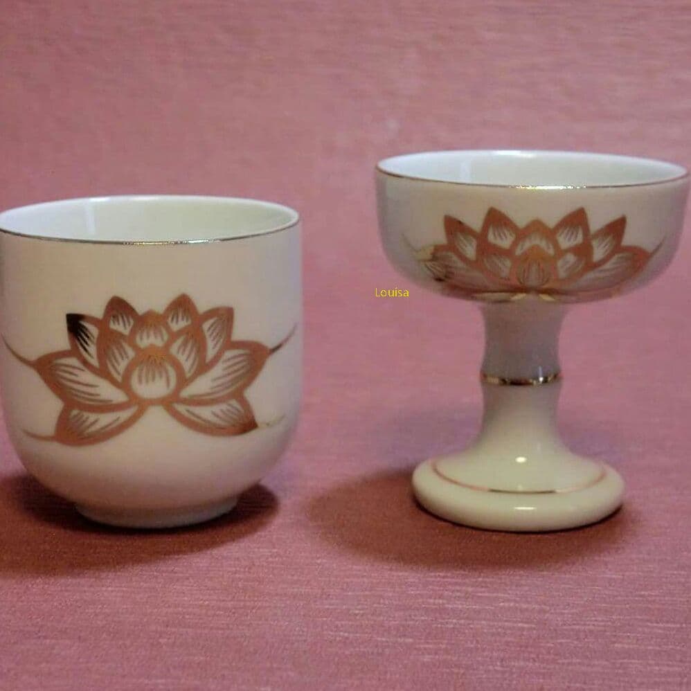 仏具セット 7点 金ハス組合せ 小型仏壇上置き型仏壇に最適1