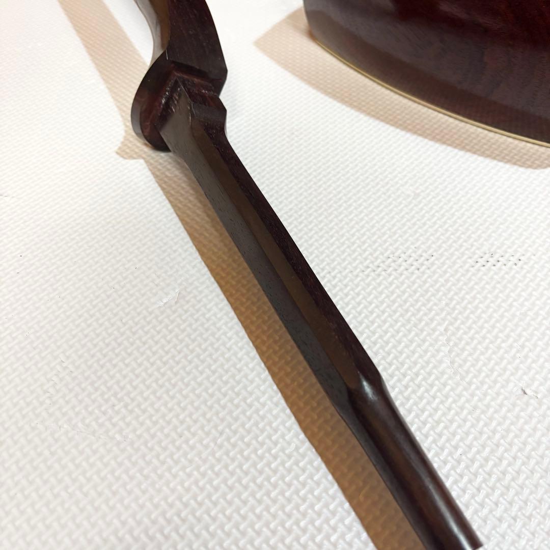 長唄三味線 細棹 丸打胴 さわり山 ハードケース 楽譜付き 五厘大胴 経木