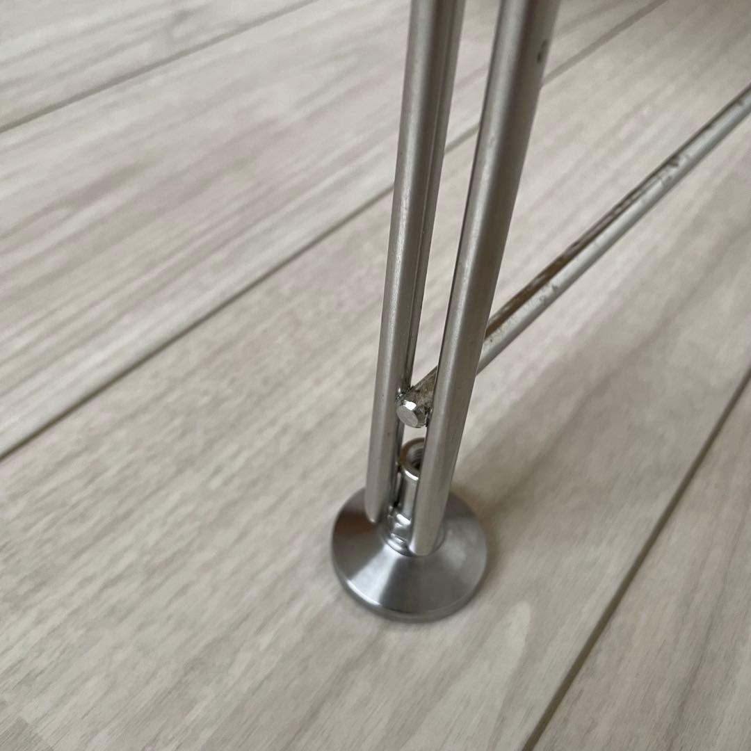 無印良品 ステンレスユニットシェルフ オーク材棚 ミニ　帆立2本のみ