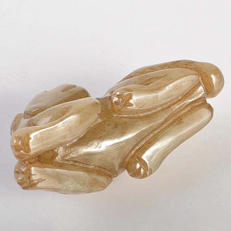 中国 玉石彫刻 神獣刻 根付 紙鎮 置物 C 7210E - メルカリ