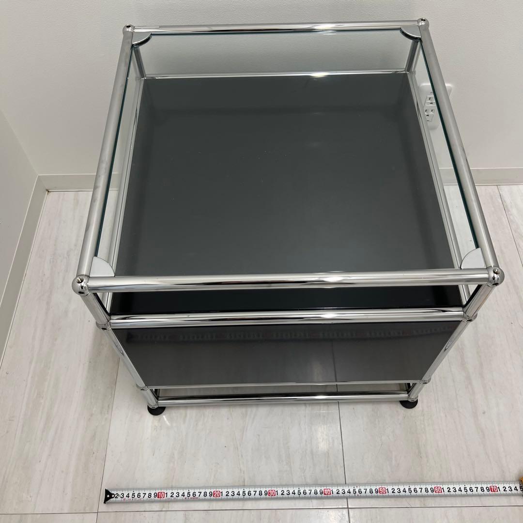 【USM】ガラス スチールラック 引き出し付き【正規品】