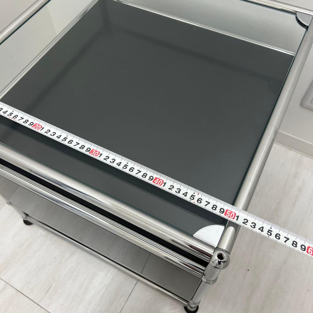【USM】ガラス スチールラック 引き出し付き【正規品】