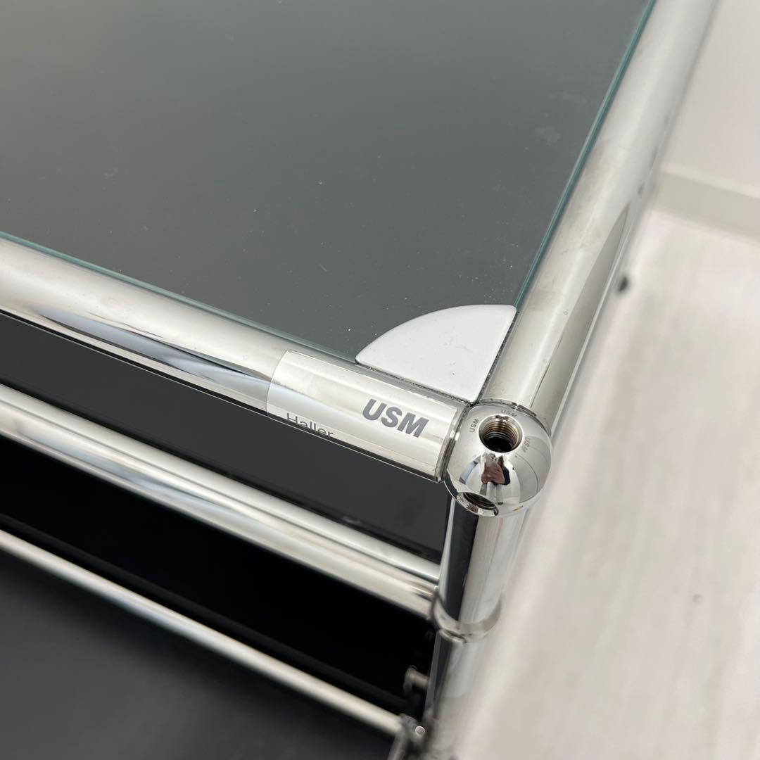 【USM】ガラス スチールラック 引き出し付き【正規品】