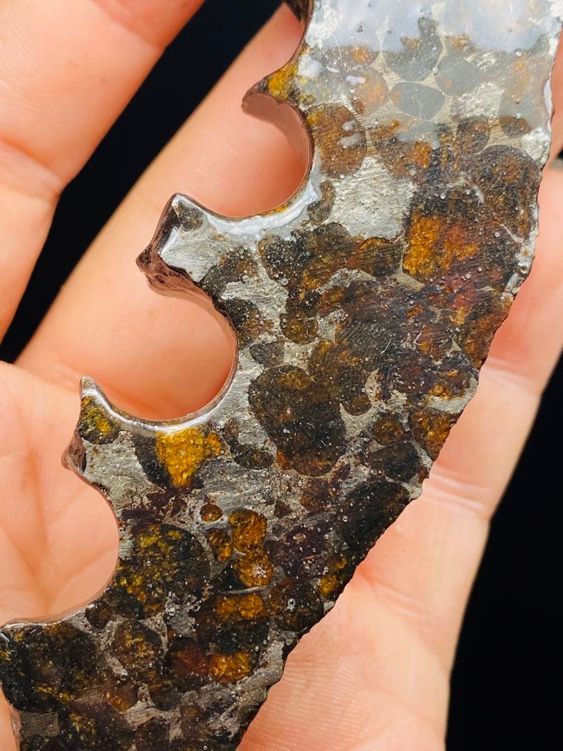 さいこ⭐︎鑑別書付き パラサイト隕石 200g 隕石 石鉄隕石 セリコ隕石