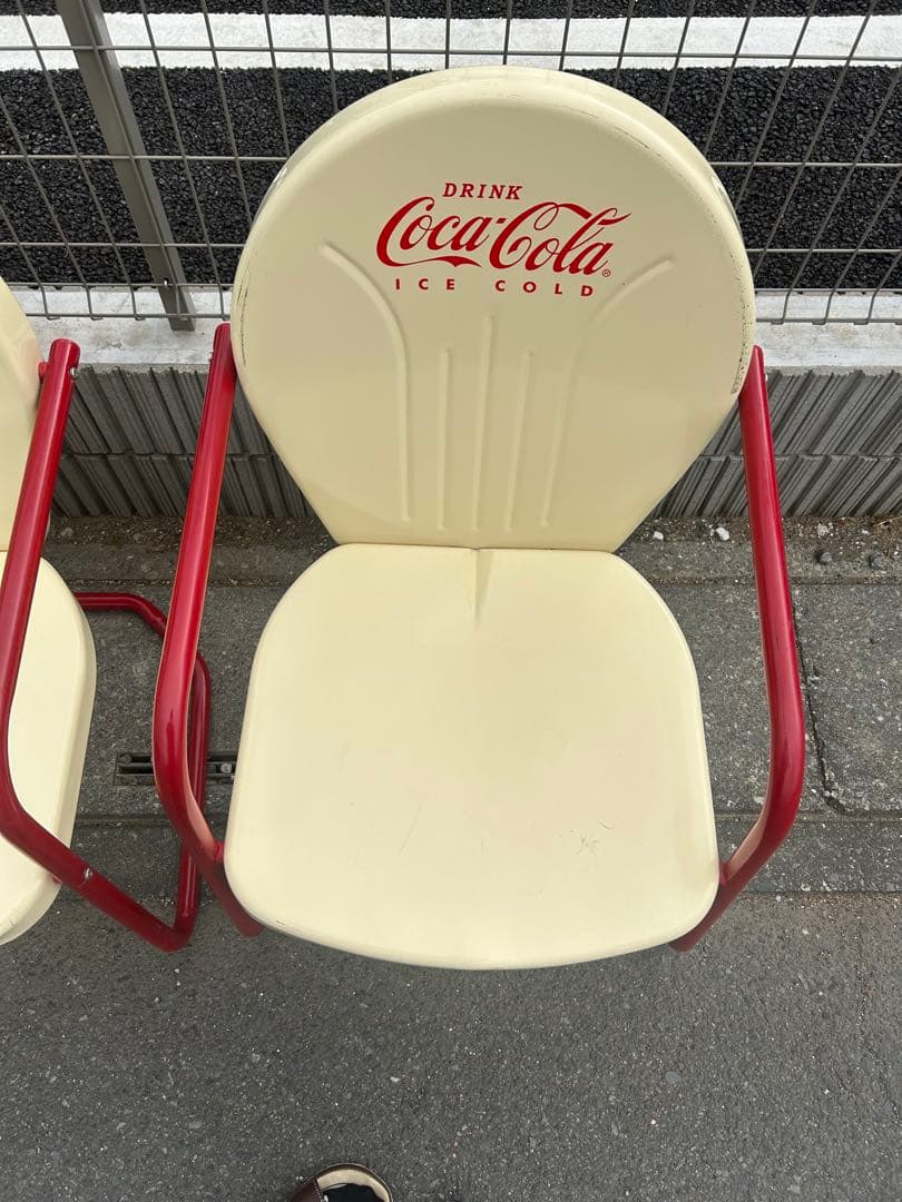 コカコーラ メタルチェア 4つ まとめ売り
