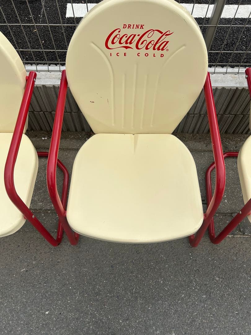 コカコーラ メタルチェア 4つ まとめ売り