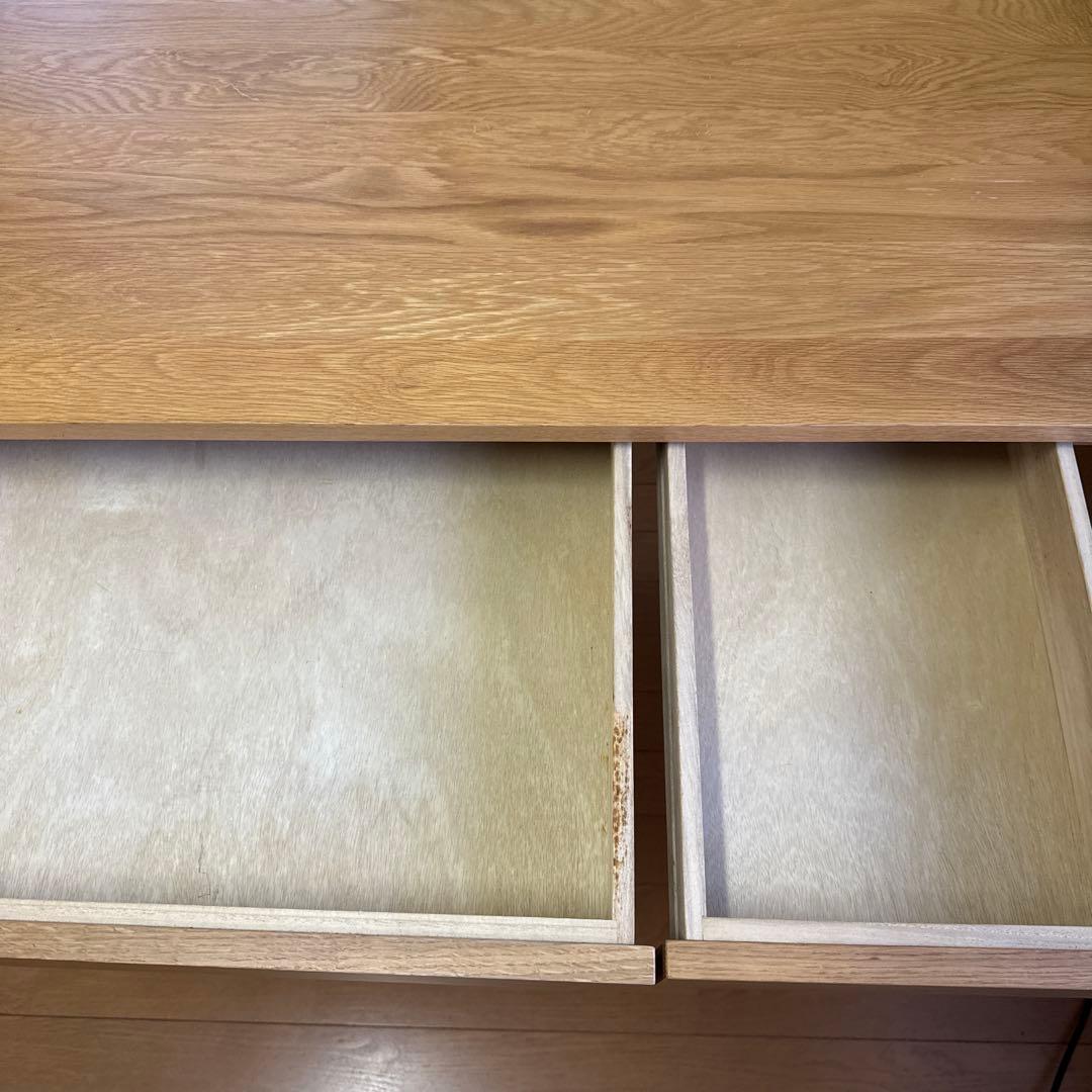 無印良品 木製デスク オーク材 幅110×奥行55×高さ70cm