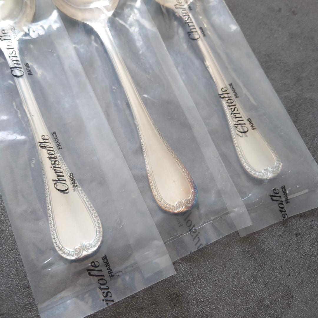 希少 クリストフル マルメゾン 未開封 コンソメスプーン 3点