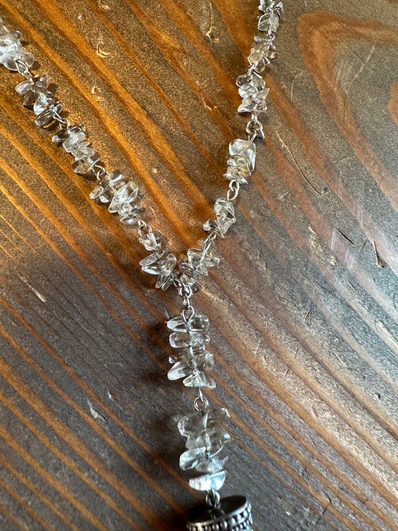 【ハンドメイド 】願いを叶えるラブラドライト &ガーデンクォーツルチルネックレス