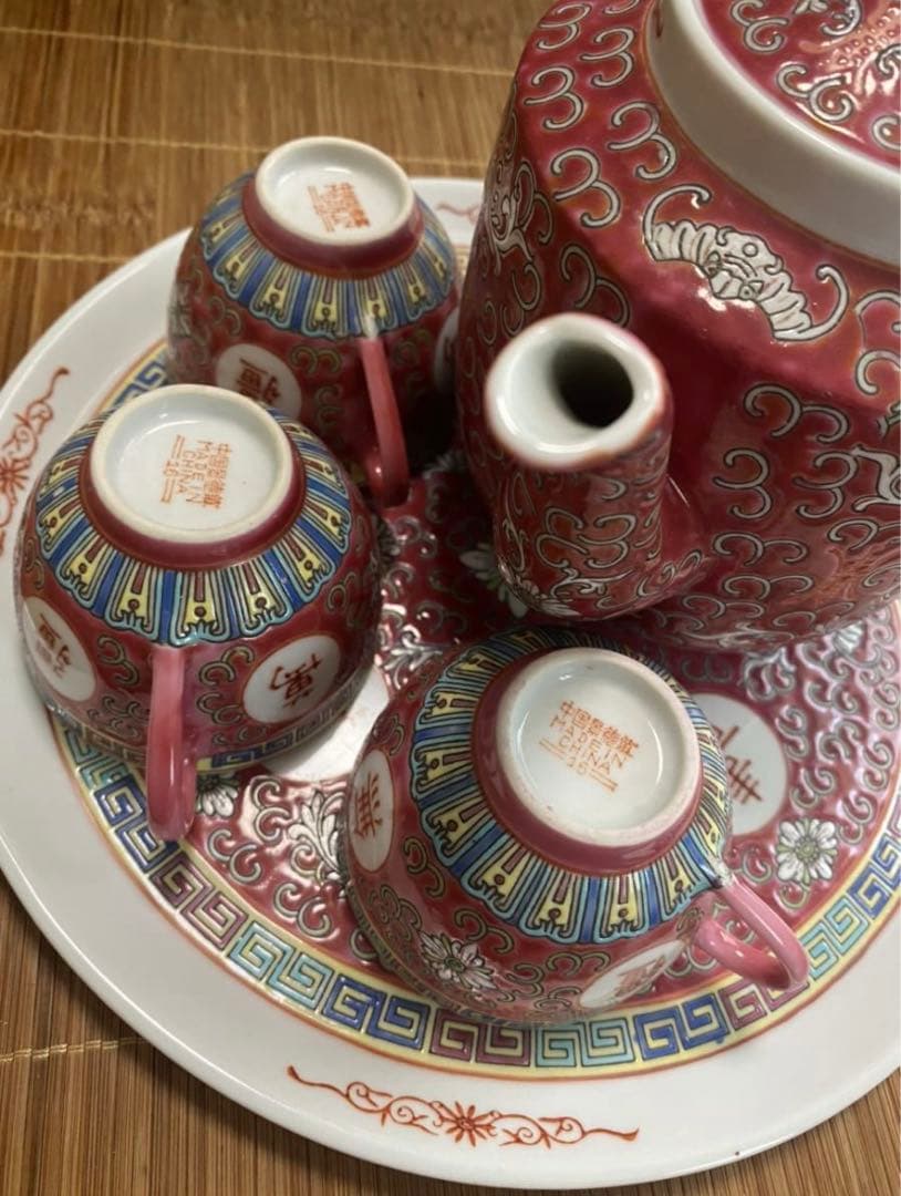 中国景德鎮 煎茶道具  茶器セット　年代品  输出品