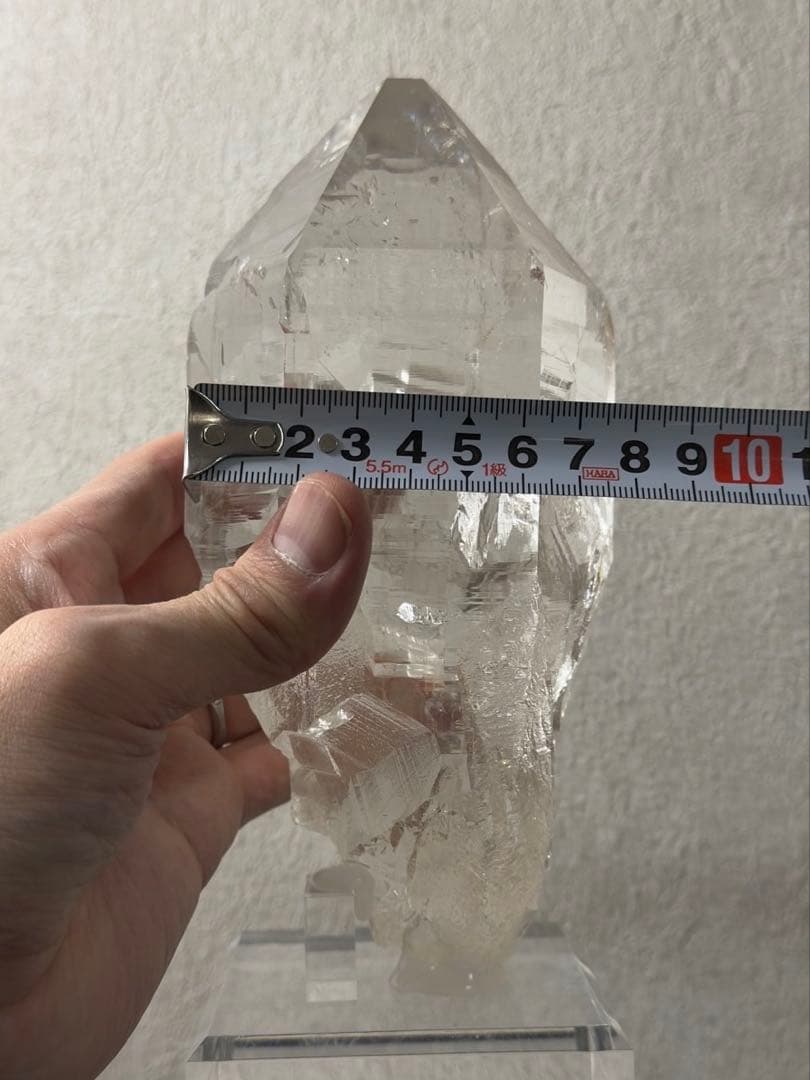 ヒマラヤマニハール水晶1.12Kg・虹入り・レコードキーパー入・透明感・清正井