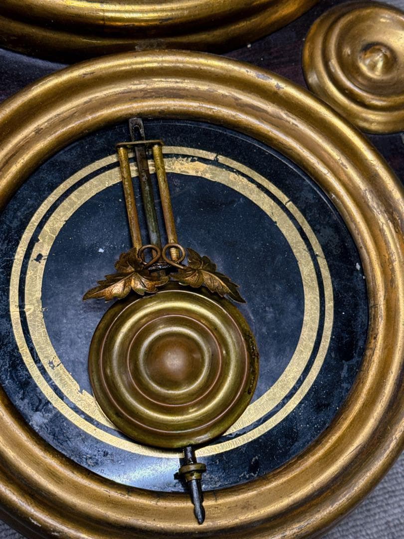 ダルマ　柱時計　古時計　振り子　ゼンマイ　ボンボン　レトロ　現状品