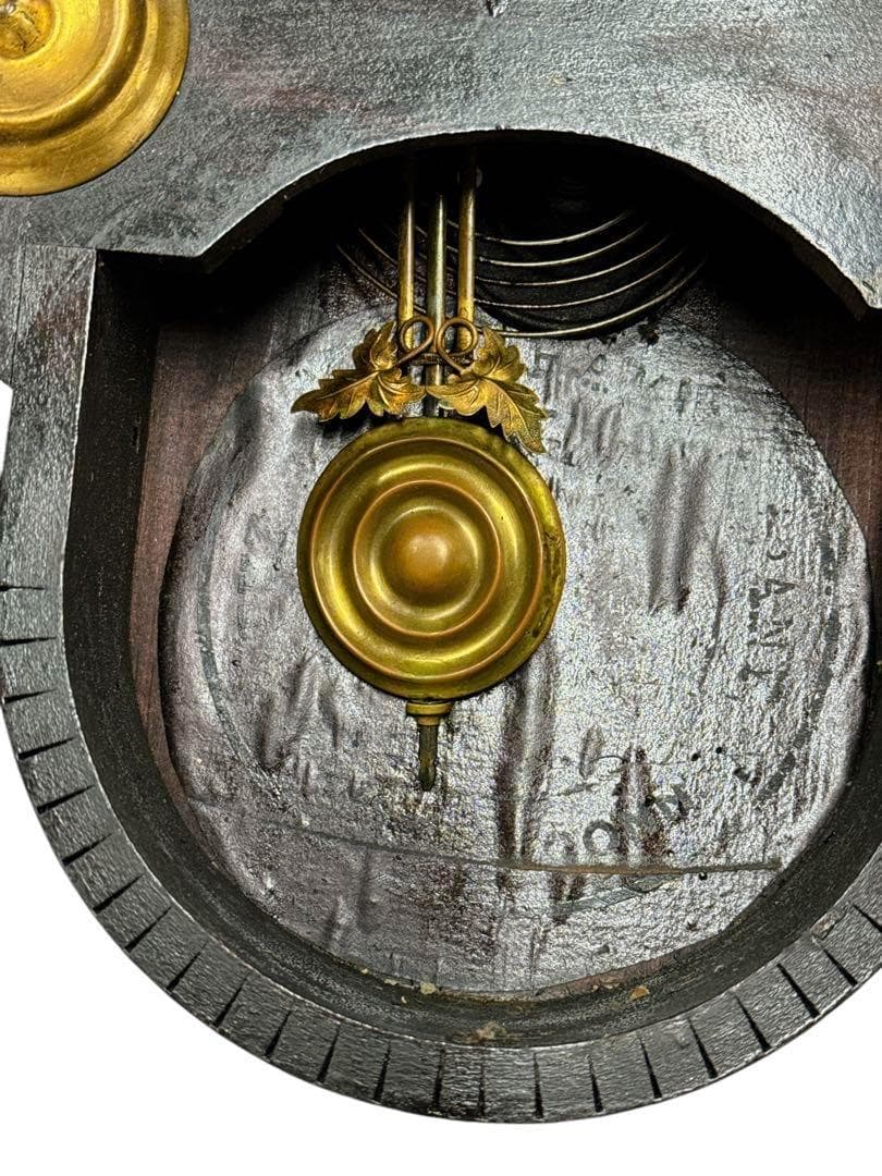 ダルマ　柱時計　古時計　振り子　ゼンマイ　ボンボン　レトロ　現状品