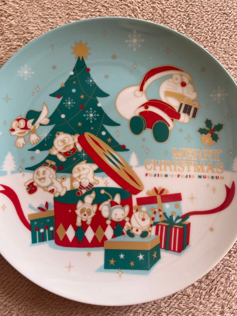 【藤子・F・不二雄ミュージアム限定】ドラえもん クリスマス限定皿/未使用2015