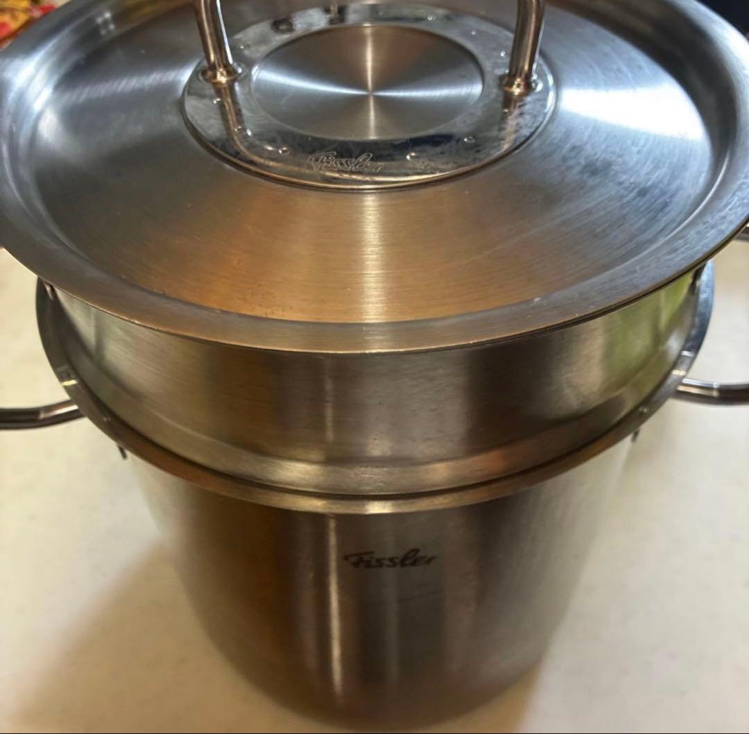 フィスラー　プロコレクション マルチスター　パスタ鍋　スチーマー　ステンレス