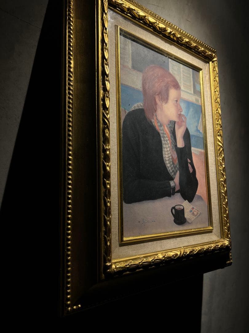 泉田勝次郎【cafe terrace】肉質画　油彩画