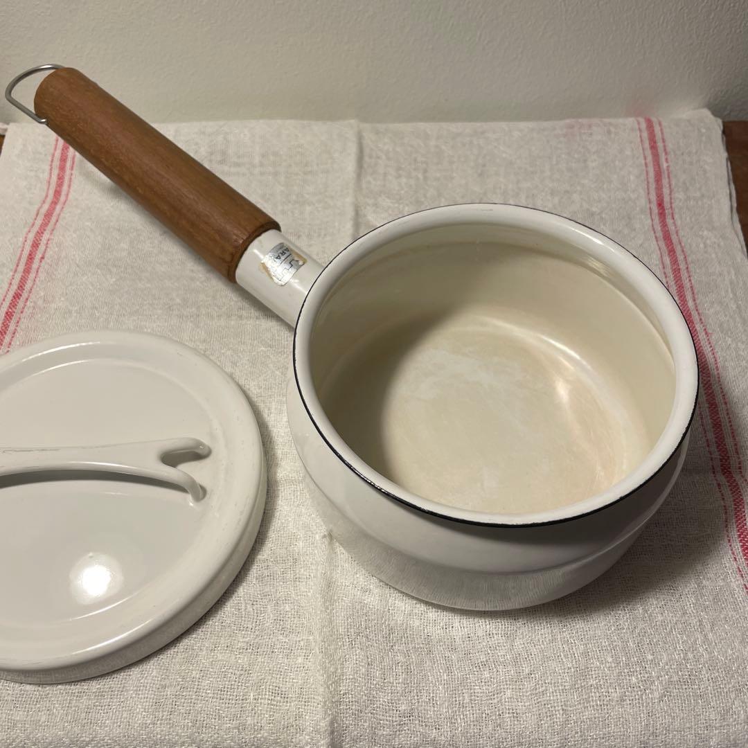 ARABIA Finel ホーロー 片手鍋ミルクパン 木製ハンドル フィンランド
