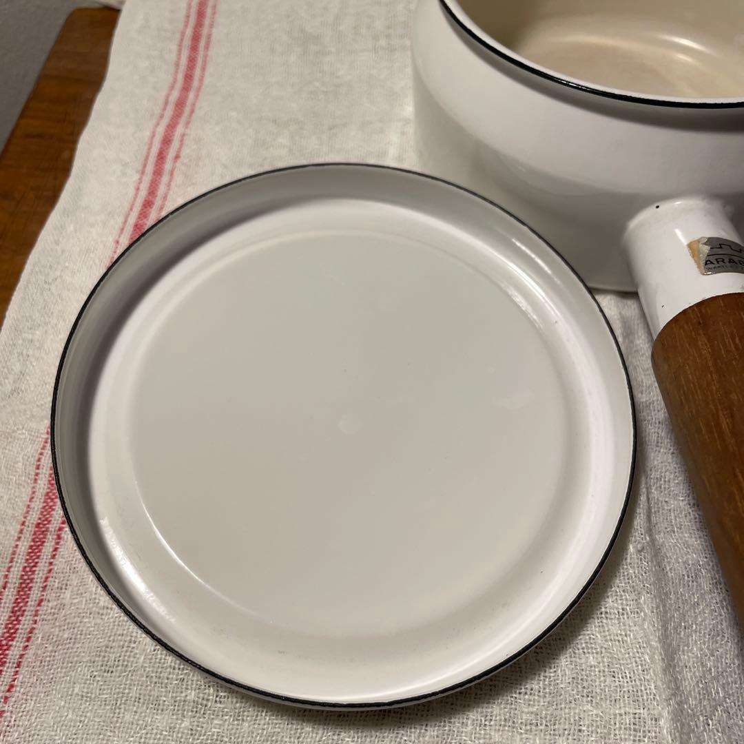 ARABIA Finel ホーロー 片手鍋ミルクパン 木製ハンドル フィンランド