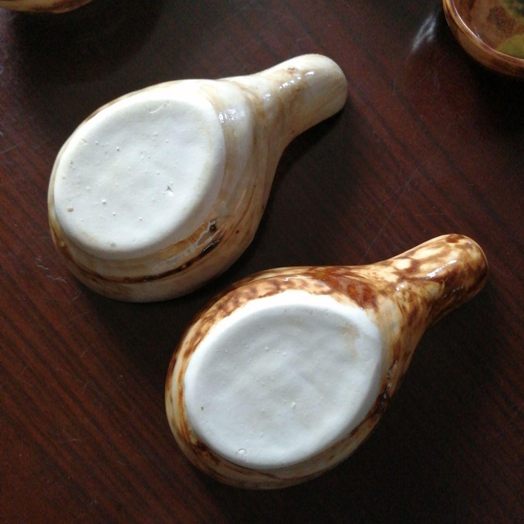 京焼　伊羅保釉蓮華形向付　17cm　大正～昭和中期