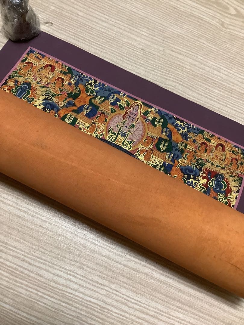 《 チベット密教　新品　1点物 》 手描き　曼荼羅　仏陀　釈迦　仏画　仏教　f4