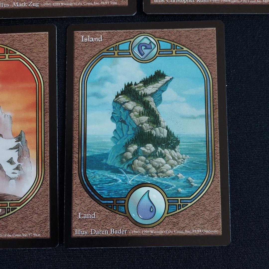 MTG 基本土地 アングルード 島 山 沼 森 平地 五枚セット - メルカリ
