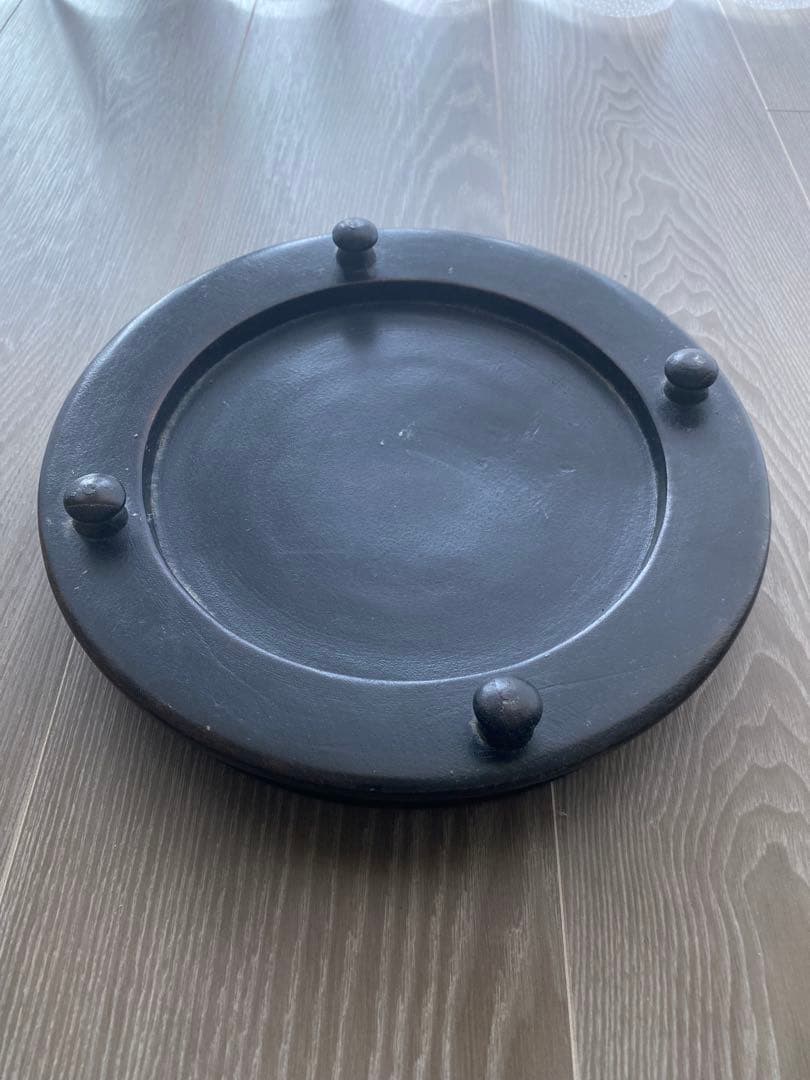 古いガラスドーム木台　 アンティークアトリエ飾り台ショーケース店舗什器