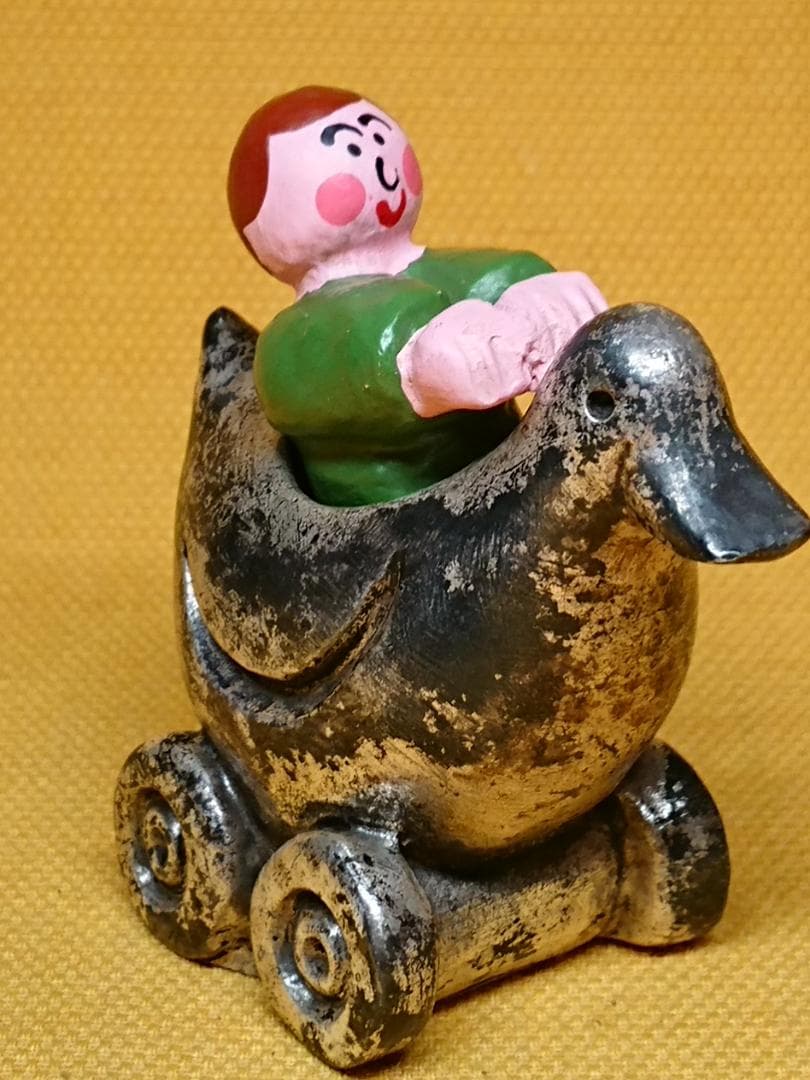 人形　アヒル　彫像　ヨーロッパ　置物　インテリア　工芸品　美術品　A2701