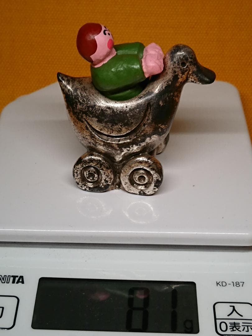 人形　アヒル　彫像　ヨーロッパ　置物　インテリア　工芸品　美術品　A2701
