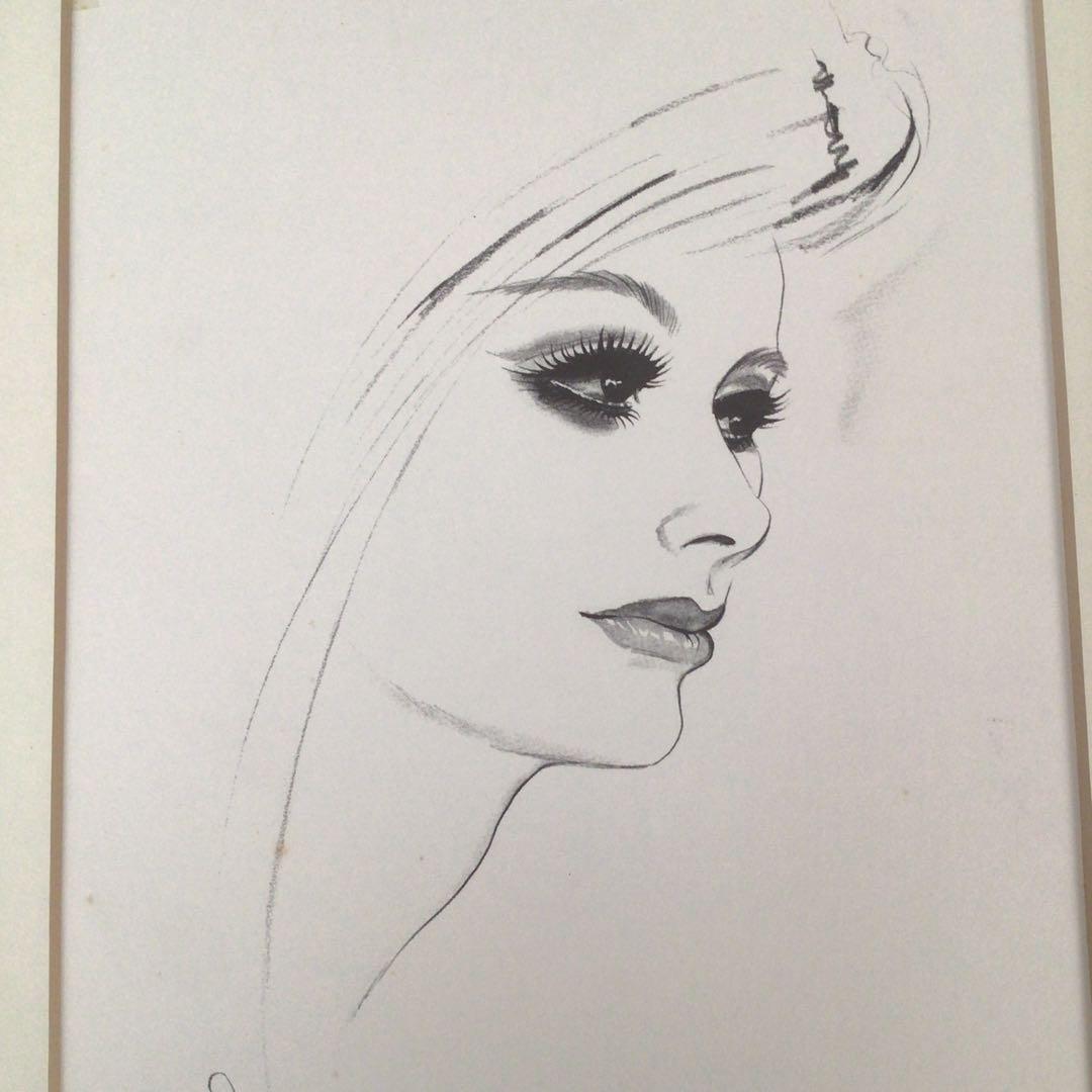 No3884 額装 岩田専太郎 美人画 女性画 水彩画 絵画 アート 送料無料